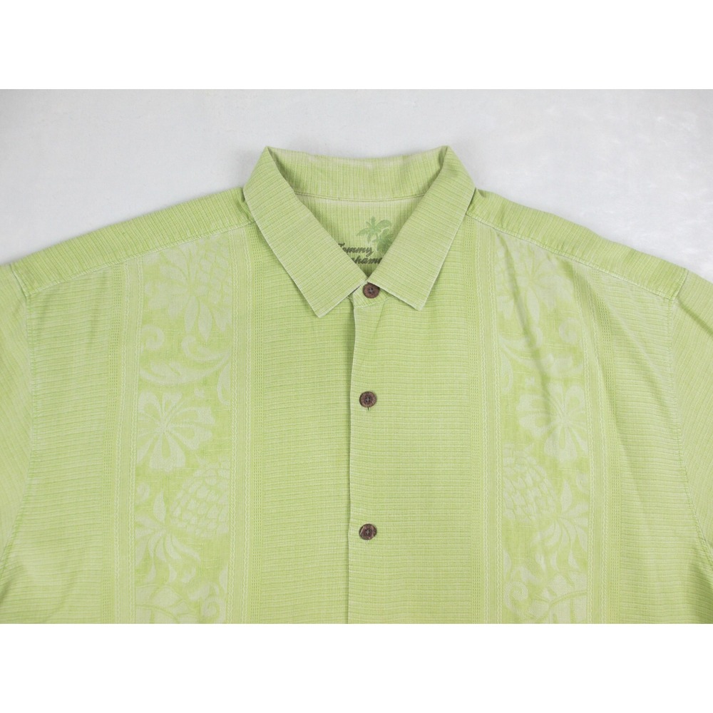 Tommy Bahama Shirt Mens‎ 2XL XXL Green Silk Button Up Casual* - Picture 3 of 15